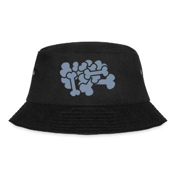 Design großer Knochen Haufen - Bucket Hat - Schwarz - Vorne - Lela (165cm)