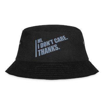 Hi I dont care - Bucket Hat - Schwarz - Vorne - Lela (165cm)