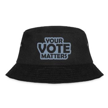 your vote matters Zitat - Bucket Hat - Schwarz - Vorne - Lela (165cm)