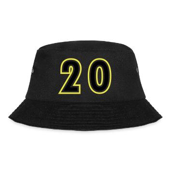 20 Zahl College - Bucket Hat - Schwarz - Vorne - Lela (165cm)