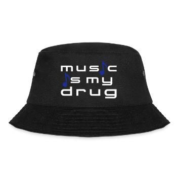 Music is my Drug Sheet Music Sheet Music Lyrics Music Logo - Bucket Hat - black - Front - Lela (165cm)