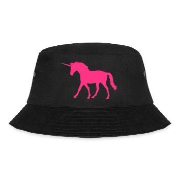 Einhorn Märchen Silhouette Umriss Schatten Pferd - Bucket Hat - Schwarz - Vorne - Lela (165cm)