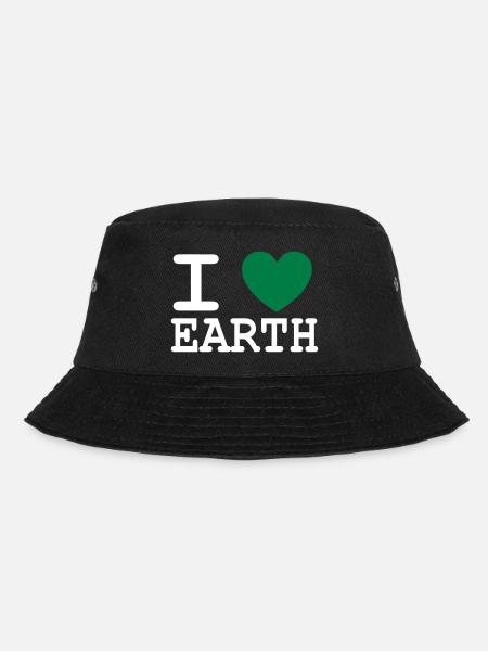 I *heart* earth! - Bucket Hat - black