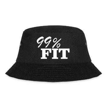 99% FIT Fun Shirt Training Strength Strength Gym - Bucket Hat - black - Front - Lela (165cm)