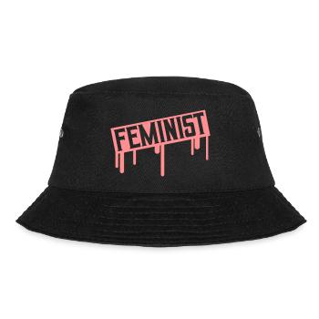 Stamp Graffiti Feminist - Bucket Hat - black - Front - Lela (165cm)