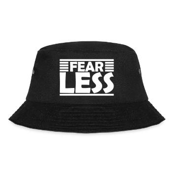 fearless Text Quote Design - Bucket Hat - black - Front - Lela (165cm)