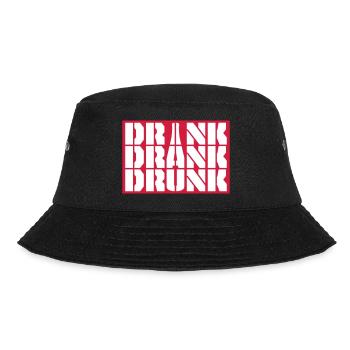 drink drank drunk Zitat - Bucket Hat - Schwarz - Vorne - Lela (165cm)