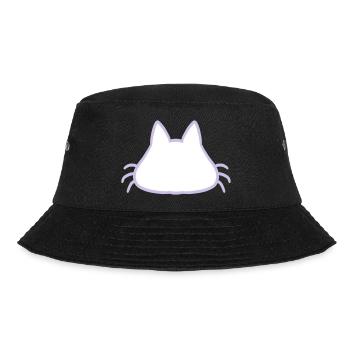 Katzen Kopf Ohne Gesicht Umriss Silhouette Symbol - Bucket Hat - Schwarz - Vorne - Lela (165cm)