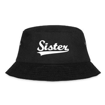 Sister lettering lettering - Bucket Hat - black - Front - Lela (165cm)