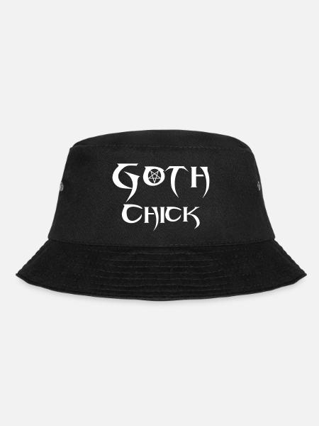 Goth Chick (Vector) - Bucket Hat - black