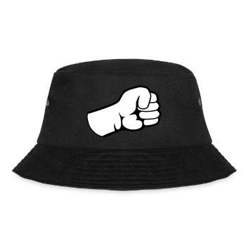 Geballte Faust Design - Bucket Hat - Schwarz - Vorne - Lela (165cm)