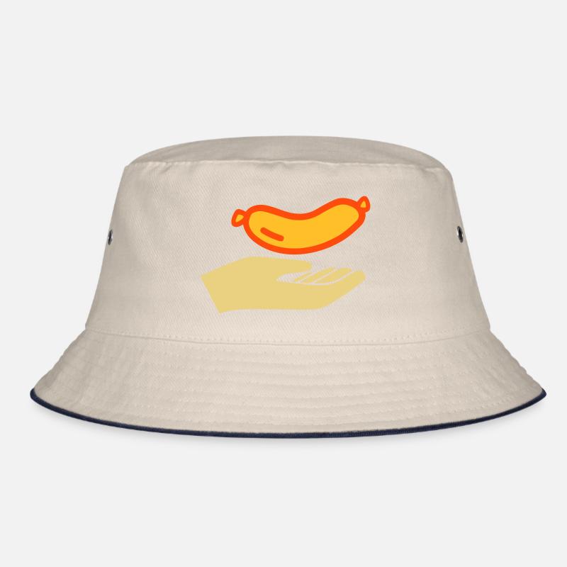 Hand reicht Würstchen Bucket Hat