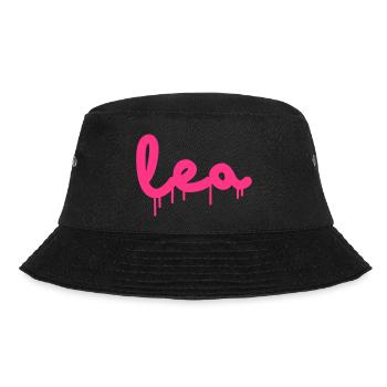 Name Lea - Bucket Hat - Schwarz - Vorne - Lela (165cm)