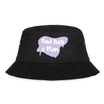 Gott hat einen Plan - Bucket Hat - Schwarz - Vorne - Lela (165cm)