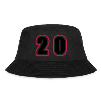 20 Zahl College - Bucket Hat - Schwarz - Vorne - Lela (165cm)