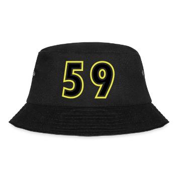 59 Zahl College - Bucket Hat - Schwarz - Vorne - Lela (165cm)