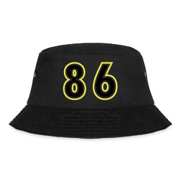 86 Zahl College - Bucket Hat - Schwarz - Vorne - Lela (165cm)