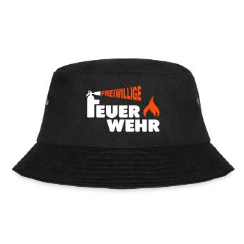 Freiwillige Feuerwehr Flamme - Bucket Hat - Schwarz - Vorne - Lela (165cm)