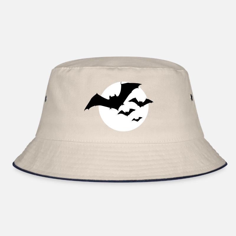 Fledermaus Schwarm Mond Halloween 2c Bucket Hat