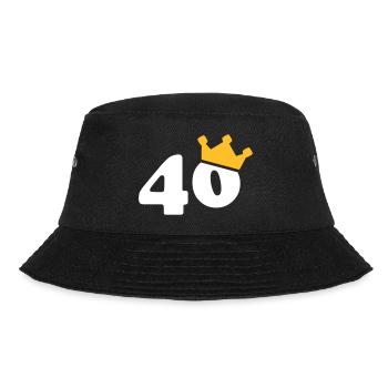 40 crown 40 birthday 40 years - Bucket Hat - black - Front - Lela (165cm)