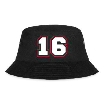 16 Zahl symbol - Bucket Hat - Schwarz - Vorne - Lela (165cm)