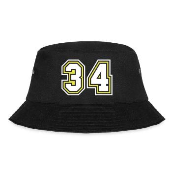 34 Zahl symbol - Bucket Hat - Schwarz - Vorne - Lela (165cm)