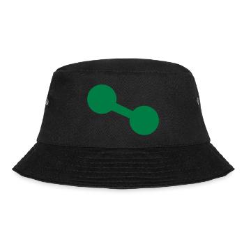 Gym Hantel Gewicht Kurzhantel Training Vektor - Bucket Hat - Schwarz - Vorne - Lela (165cm)