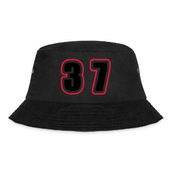 37 Zahl College - Bucket Hat - Schwarz - Vorne - Lela (165cm)