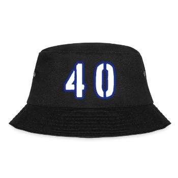 40 Zahl Symbol - Bucket Hat - Schwarz - Vorne - Lela (165cm)