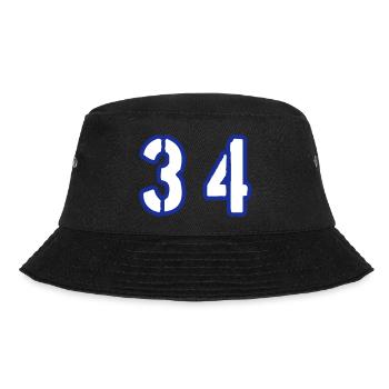 34 Zahl Symbol - Bucket Hat - Schwarz - Vorne - Lela (165cm)