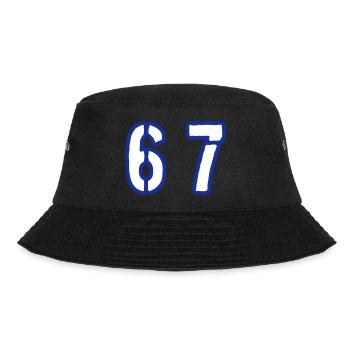 67 Zahl Symbol - Bucket Hat - Schwarz - Vorne - Lela (165cm)