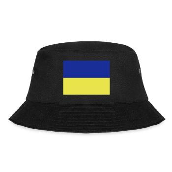fahne_ukraine - Bucket Hat - Schwarz - Vorne - Lela (165cm)