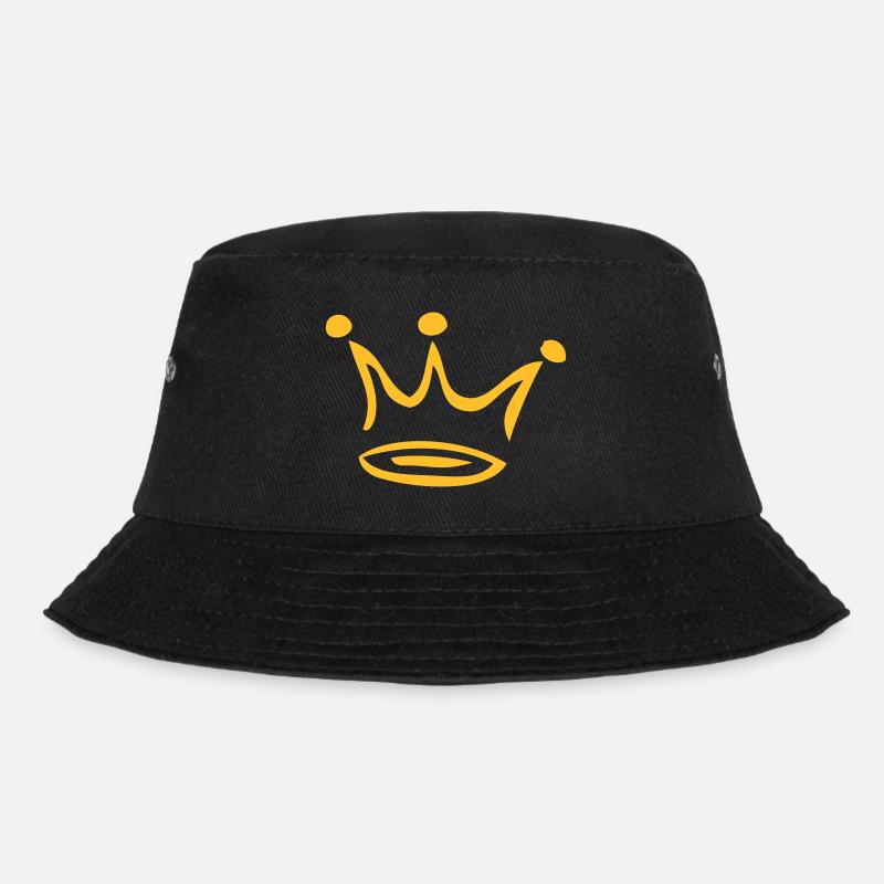 Krone - Bucket Hat - Schwarz