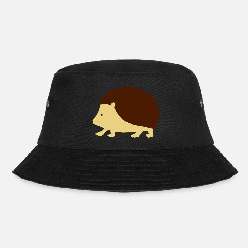 Igel - zackig - Bucket Hat - Schwarz