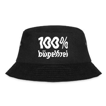 100 Prozent bügelfrei Wäsche Falte Anzug Kostüm - Bucket Hat - Schwarz - Vorne - Lela (165cm)