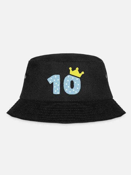 10 Krone 10. Geburtstag 10 Jahre - Bucket Hat - Schwarz
