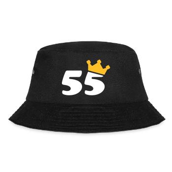 55 Krone 55. Geburtstag 55 Jahre - Bucket Hat - Schwarz - Vorne - Lela (165cm)