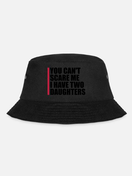 I have two daughters - Bucket Hat - black