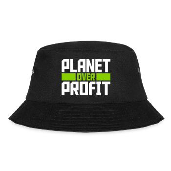 planet over profit quote - Bucket Hat - black - Front - Lela (165cm)