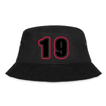 19 Zahl College - Bucket Hat - Schwarz - Vorne - Lela (165cm)