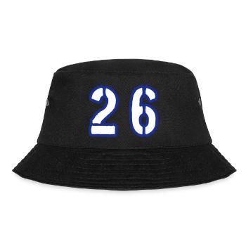 26 Zahl Symbol - Bucket Hat - Schwarz - Vorne - Lela (165cm)