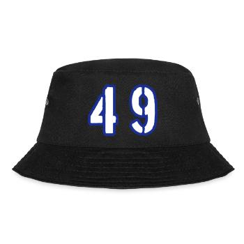 49 Zahl Symbol - Bucket Hat - Schwarz - Vorne - Lela (165cm)