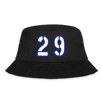29 Zahl Symbol - Bucket Hat - Schwarz - Vorne - Lela (165cm)