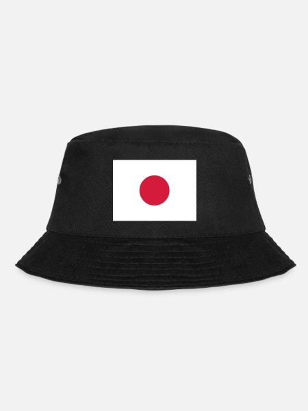Japanese Flag - Bucket Hat - black