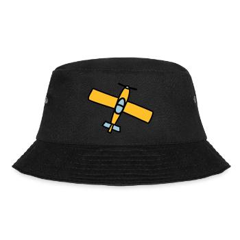 Airplane Design - Bucket Hat - Schwarz - Vorne - Lela (165cm)