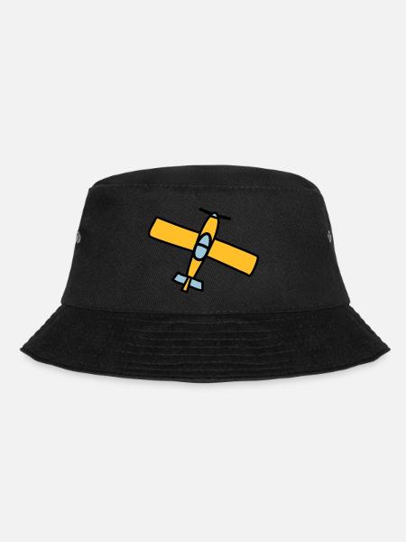 Airplane Design - Bucket Hat - Schwarz