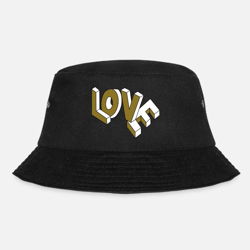 Flying LOVE - Bucket Hat - Schwarz