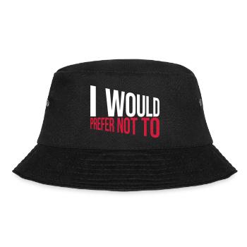 I prefer not to - Bucket Hat - black - Front - Lela (165cm)