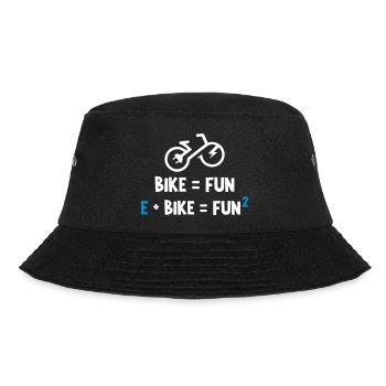 E Bike Is Fun - Bucket Hat - Schwarz - Vorne - Lela (165cm)