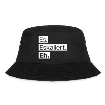 es. eskaliert. eh. - Bucket Hat - Schwarz - Vorne - Lela (165cm)